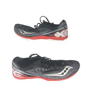 Saucony Kilkenny XC5 Mens 9.5 Cross Country Racing Flats Black Red 29004-3